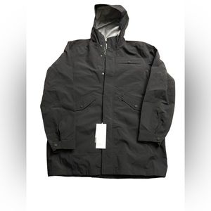 Vuori Men’s Palisades Long Rain Water-proof Hooded Jacket Black Size XL new